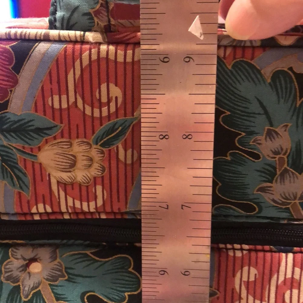 Totes - XL - Floral - Cosmetic Bag 12.5 x 9.25 x 3.5 inch